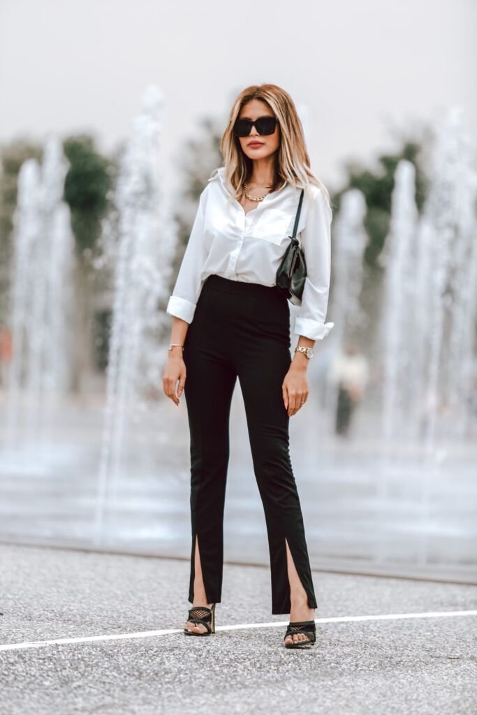 black & white outfit